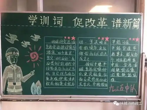 消防主题黑板报幼儿园主题